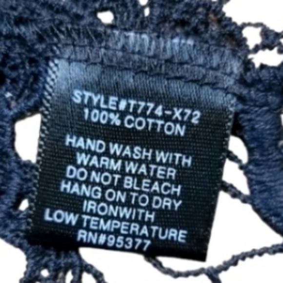 ANTHROPOLOGIE SANCTUARY,  BLACK LACE EMBROIDERY  BLOUSE - Picture 3 of 5